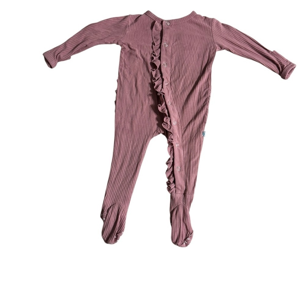 Posh Peanut Dusty Pink Ruffled Footie